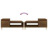 Tavolino da Salotto Rovere Marrone100x50x45cm Legno Multistrato 821131