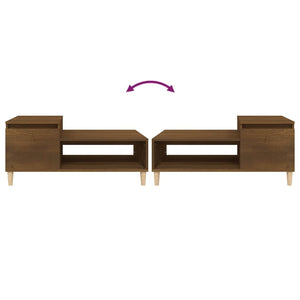 Tavolino da Salotto Rovere Marrone100x50x45cm Legno Multistrato 821131