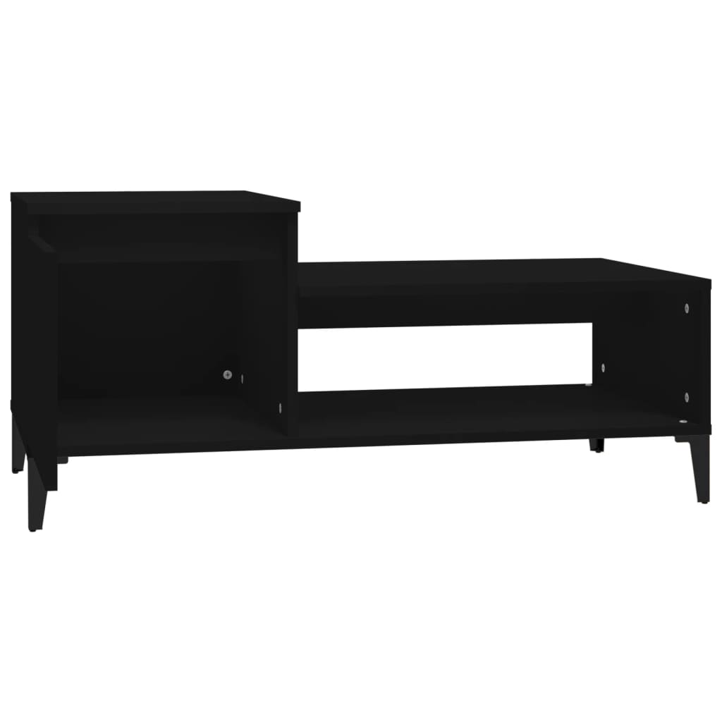 Tavolino da Salotto Nero 100x50x45 cm in Legno Multistrato cod mxl 26410