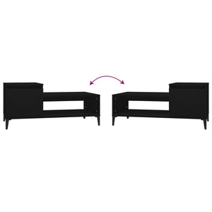 Tavolino da Salotto Nero 100x50x45 cm in Legno Multistrato cod mxl 26410