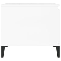 Tavolino da Salotto Bianco Lucido 100x50x45cm Legno Multistrato 821134