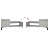 Tavolino Salotto Grigio Cemento 100x50x45 cm Legno Multistrato 821136