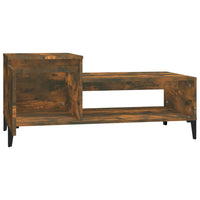 Tavolino da Salotto Rovere Fumo 100x50x45 cm Legno Multistrato 821137