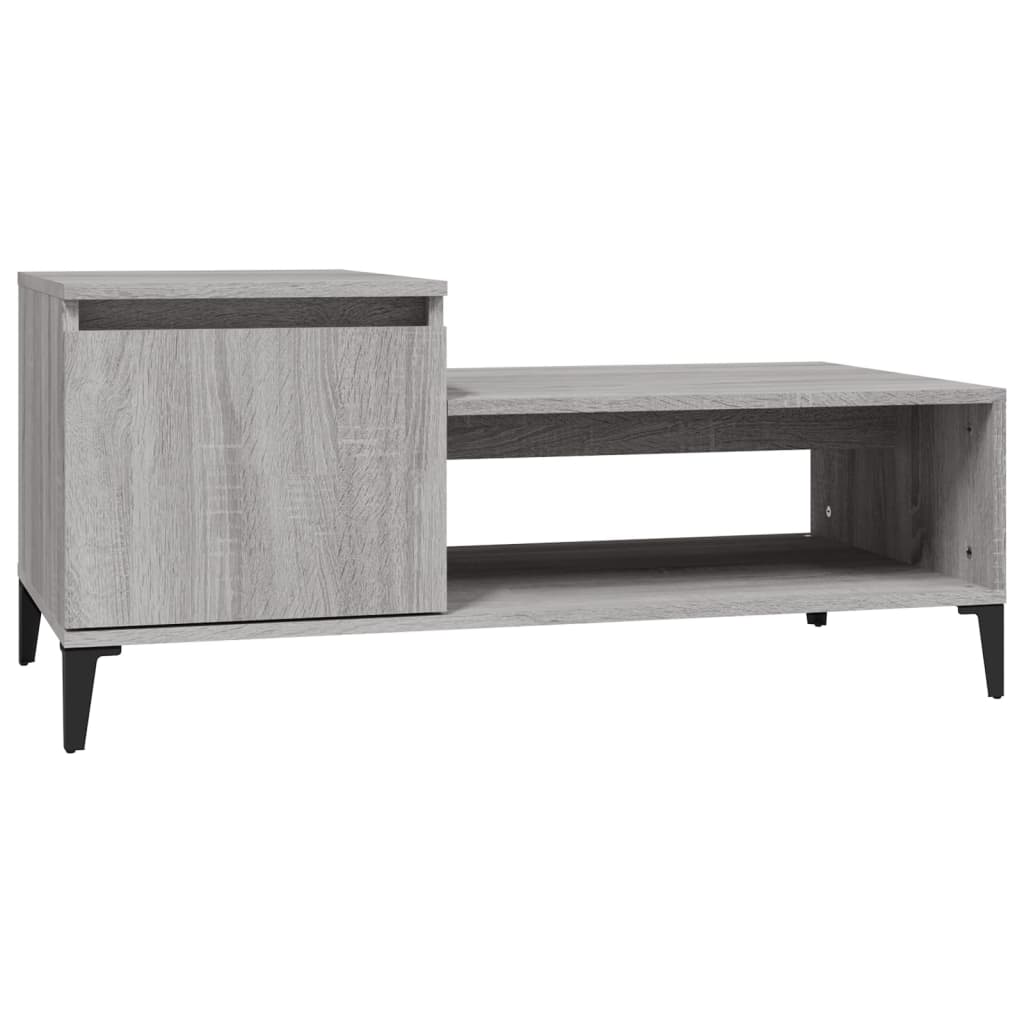 Tavolino da Salotto grigio sonoma 100x50x45cm Legno Multistrato cod mxl 26110