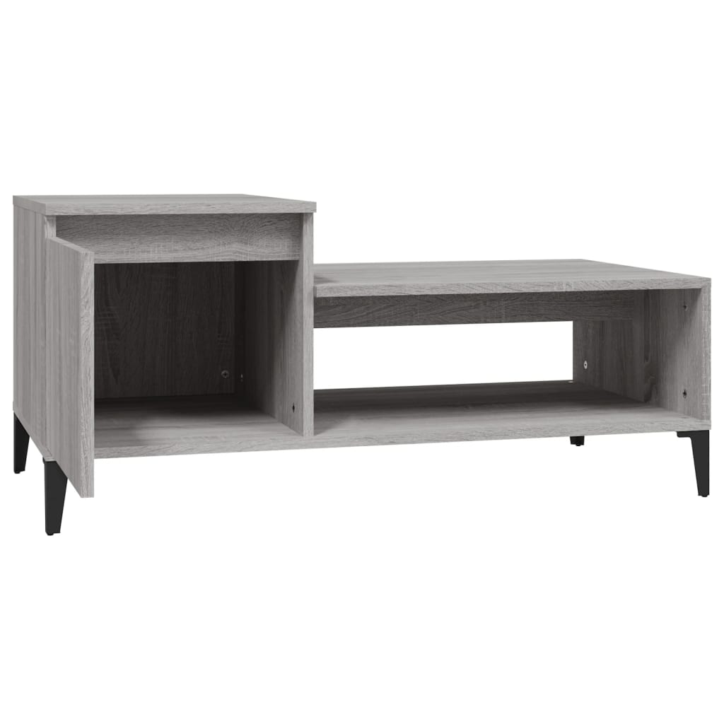 Tavolino da Salotto grigio sonoma 100x50x45cm Legno Multistrato cod mxl 26110