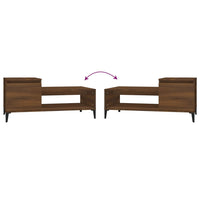 Tavolino da Salotto Rovere Marrone100x50x45cm Legno Multistrato cod mxl 26111