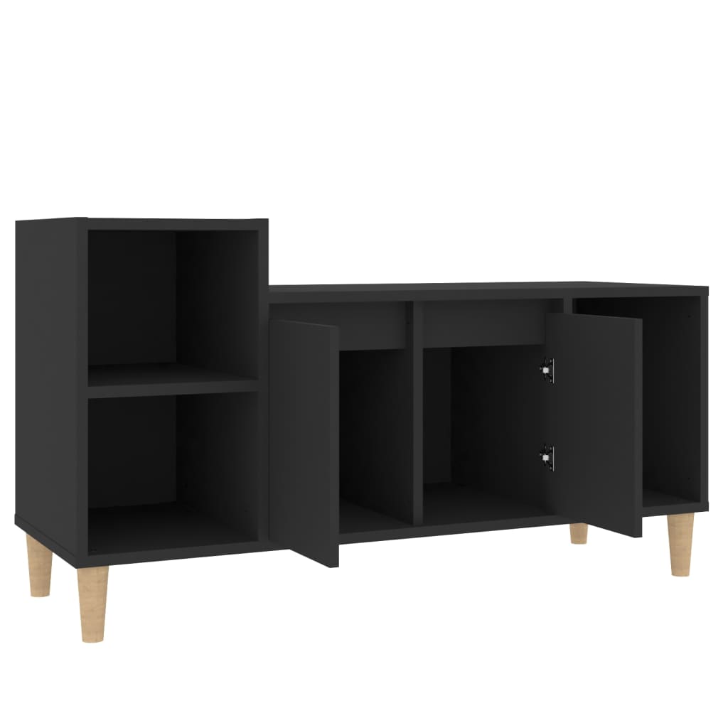 Mobile Porta TV Nero 100x35x55 cm in Legno Multistrato 821173