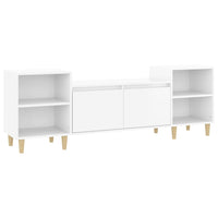 Mobile Porta TV Bianco Lucido 160x35x55 cm in Legno Multistrato cod mxl 26429
