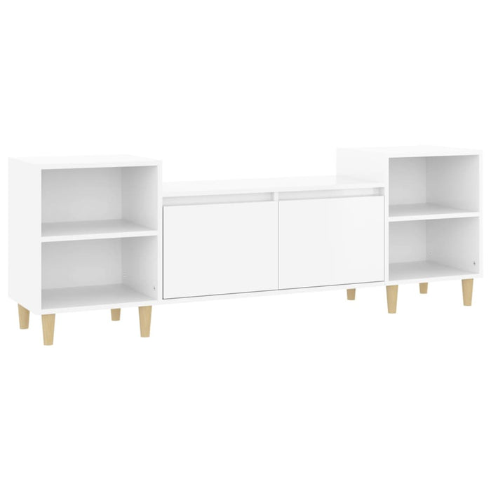 Mobile Porta TV Bianco Lucido 160x35x55 cm in Legno Multistrato cod mxl 26429