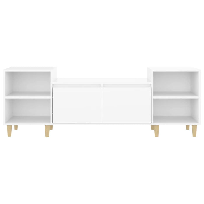 Mobile Porta TV Bianco Lucido 160x35x55 cm in Legno Multistrato cod mxl 26429