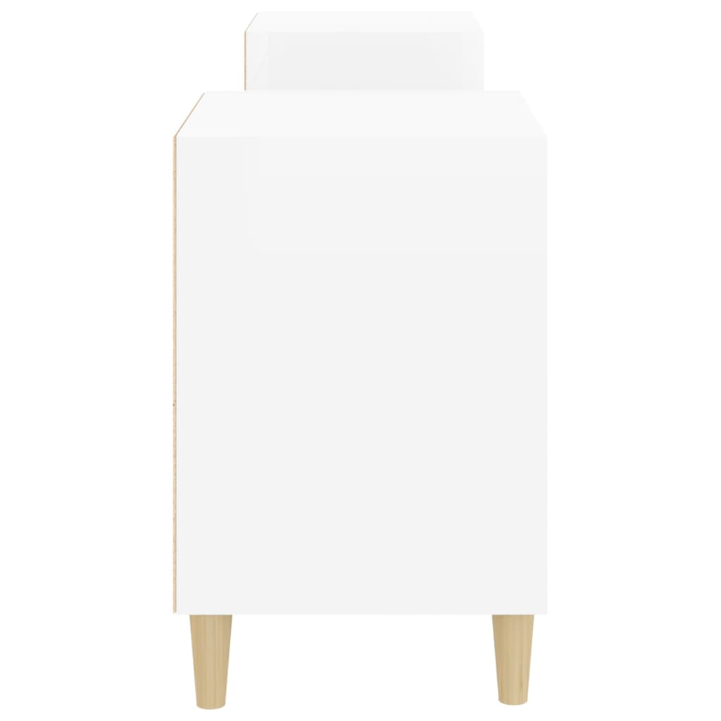 Mobile Porta TV Bianco Lucido 160x35x55 cm in Legno Multistrato cod mxl 26429