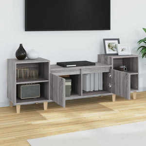 Mobile TV-Credenza TV-Console TV Grigio Sonoma 160x35x55 cm in Legno Multistrato 495667