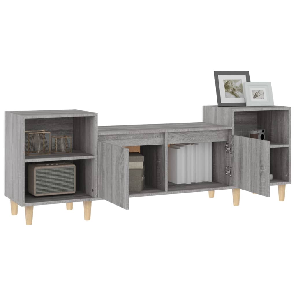 Mobile TV-Credenza TV-Console TV Grigio Sonoma 160x35x55 cm in Legno Multistrato 495667
