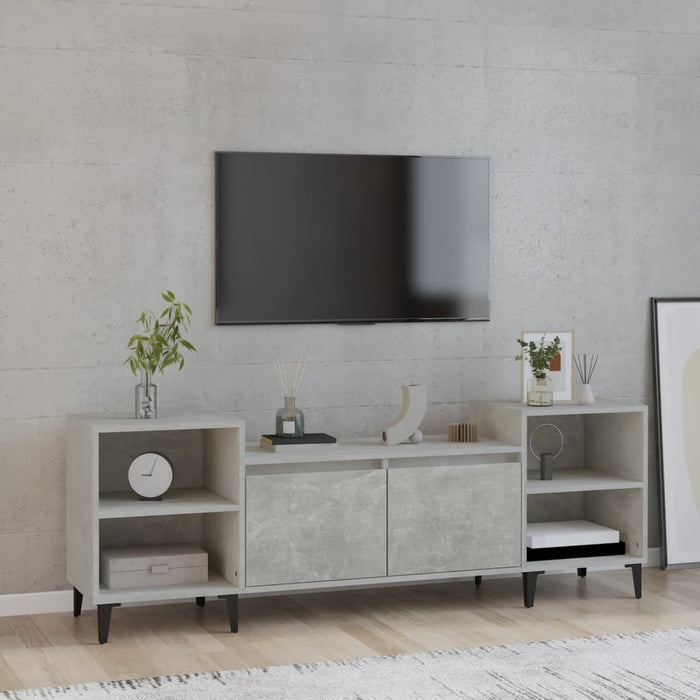 Mobile per TV Grigio Cemento 160x35x55 cm Legno Multistrato 821200