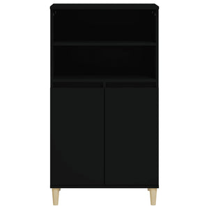Credenza Nera 60x36x110 cm in Legno Multistrato 821221