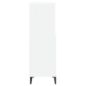 Credenza-Buffet-Armadio da cucina Alta Bianca 60x36x110 cm in Legno Multistrato