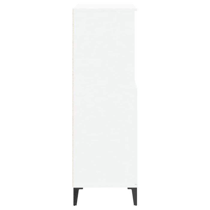 Credenza-Buffet-Armadio da cucina Alta Bianca 60x36x110 cm in Legno Multistrato