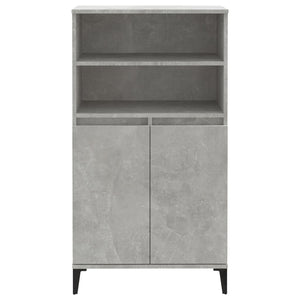Credenza Grigio Cemento 60x36x110 cm in Legno Multistrato 821232