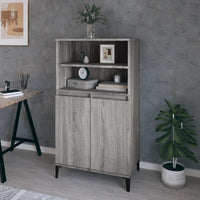 Credenza Grigio Sonoma 60x36x110 cm in Legno Multistrato 821234