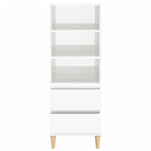 Credenza cassettiera cassettiera mobile contenitore organizer cucina soggiorno soggiorno lucido 40 x 36 x 110 cm derivati ​​del legno bianco 02_0032975
