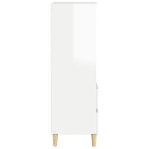 Credenza Bianco Lucido 40x36x110 cm in Legno Multistrato cod mxl 25293