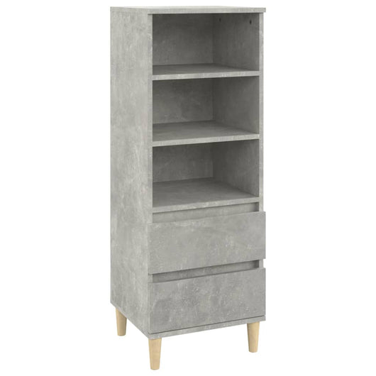 Credenza Grigio Cemento 40x36x110 cm in Legno Multistrato 821240
