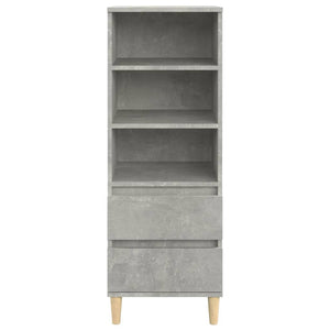 Credenza-Buffet-Armadio da cucina Grigio Cemento 40x36x110 cm in Legno Multistrato 756924
