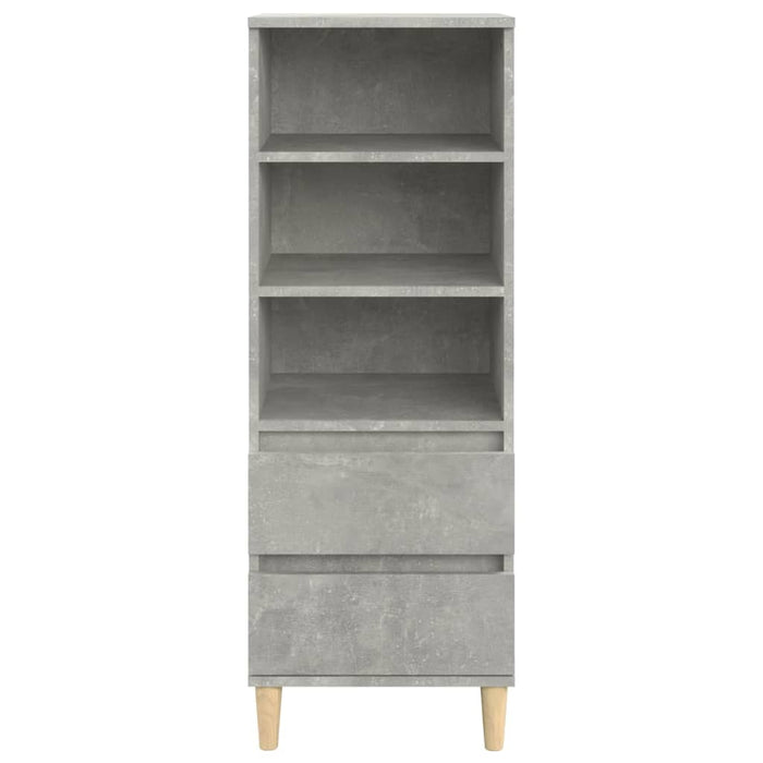 Credenza-Buffet-Armadio da cucina Grigio Cemento 40x36x110 cm in Legno Multistrato 756924