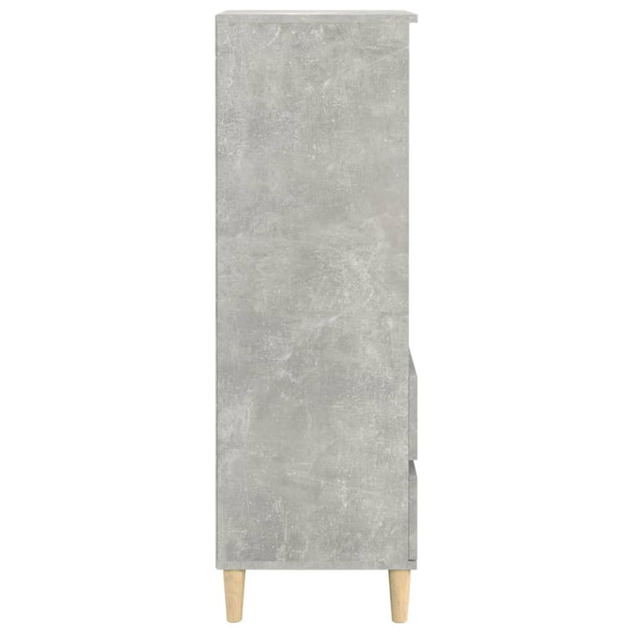 Credenza-Buffet-Armadio da cucina Grigio Cemento 40x36x110 cm in Legno Multistrato 756924
