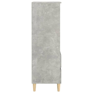 Credenza Grigio Cemento 40x36x110 cm in Legno Multistrato 821240