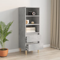 Credenza Grigio Cemento 40x36x110 cm in Legno Multistrato 821240
