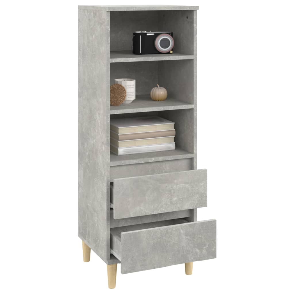 Credenza Grigio Cemento 40x36x110 cm in Legno Multistrato 821240