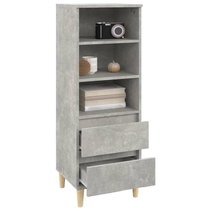 Credenza Grigio Cemento 40x36x110 cm in Legno Multistrato 821240