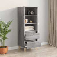 Credenza Grigio Sonoma 40x36x110 cm in Legno Multistrato 821242