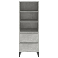 Credenza-Buffet-Armadio da cucina Grigio Cemento 40x36x110 cm in Legno Multistrato 598590