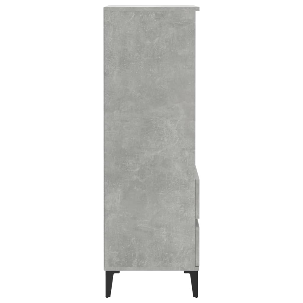 Credenza-Buffet-Armadio da cucina Grigio Cemento 40x36x110 cm in Legno Multistrato 598590