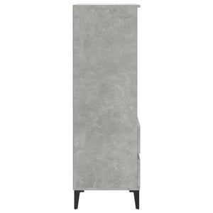 Credenza-Buffet-Armadio da cucina Grigio Cemento 40x36x110 cm in Legno Multistrato 598590
