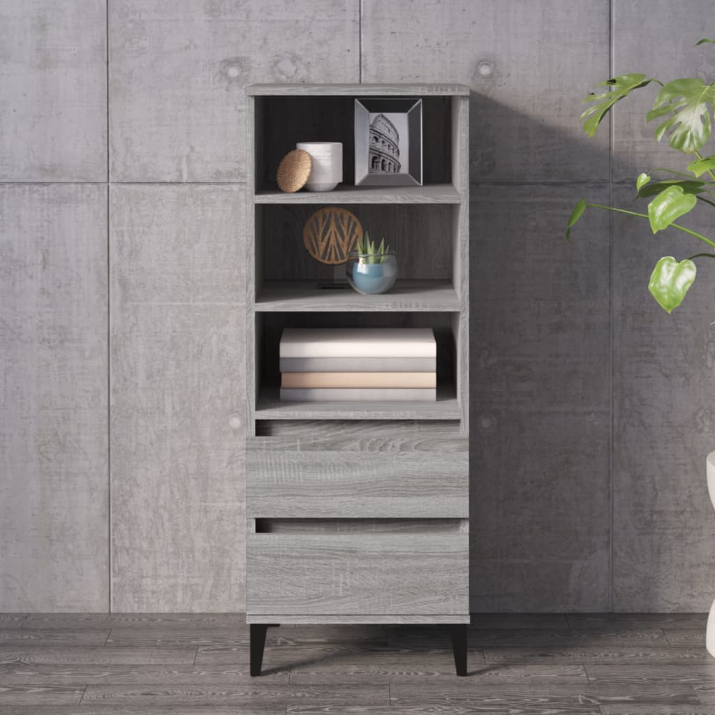Credenza Grigio Sonoma 40x36x110 cm in Legno Multistrato 821250
