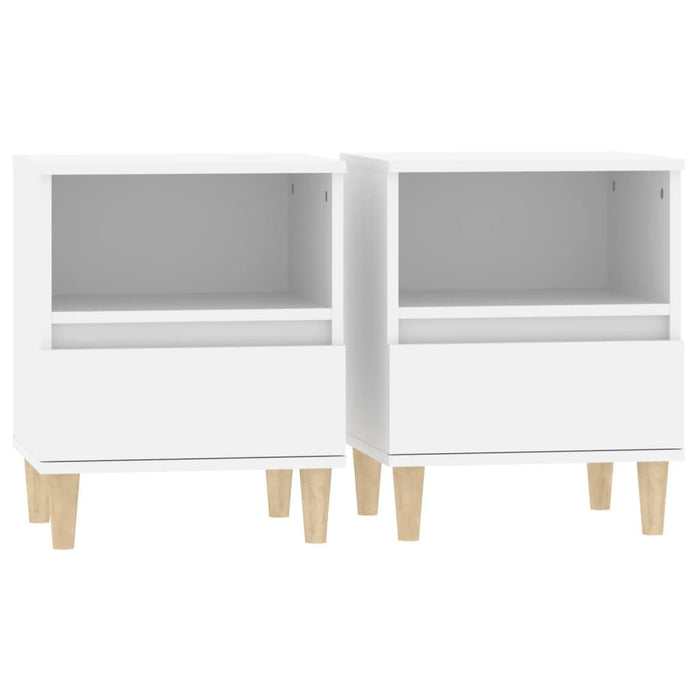 Comodini 2 pz in Bianco 40x35x50 cm cod mxl 30901