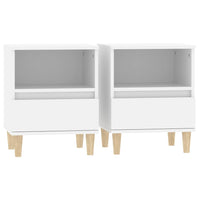 Comodini 2 pz in Bianco 40x35x50 cm 821795