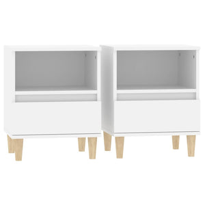 Comodini 2 pz in Bianco 40x35x50 cm 821795