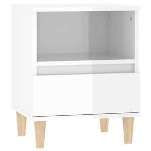 Comodini 2 pz in Bianco Lucido 40x35x50 cm cod mxl 30177