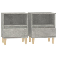 Comodini 2 pz Grigio Cemento 40x35x50 cm 821803