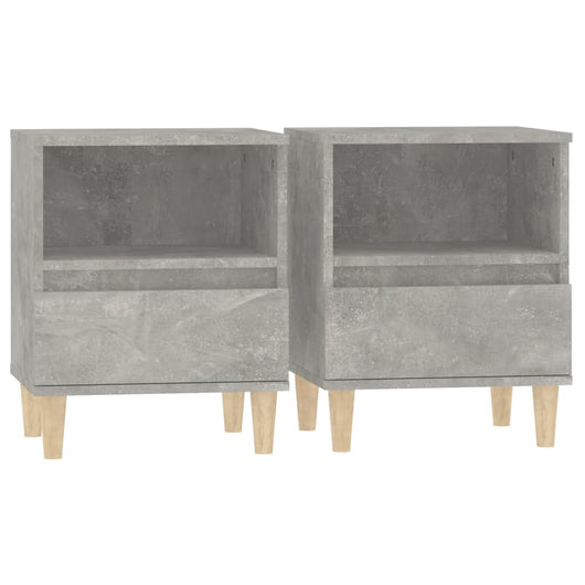 Comodini 2 pz Grigio Cemento 40x35x50 cm 821803