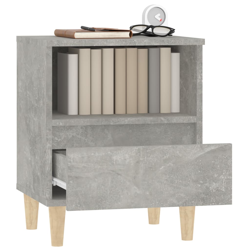 Comodini 2 pz Grigio Cemento 40x35x50 cm 821803