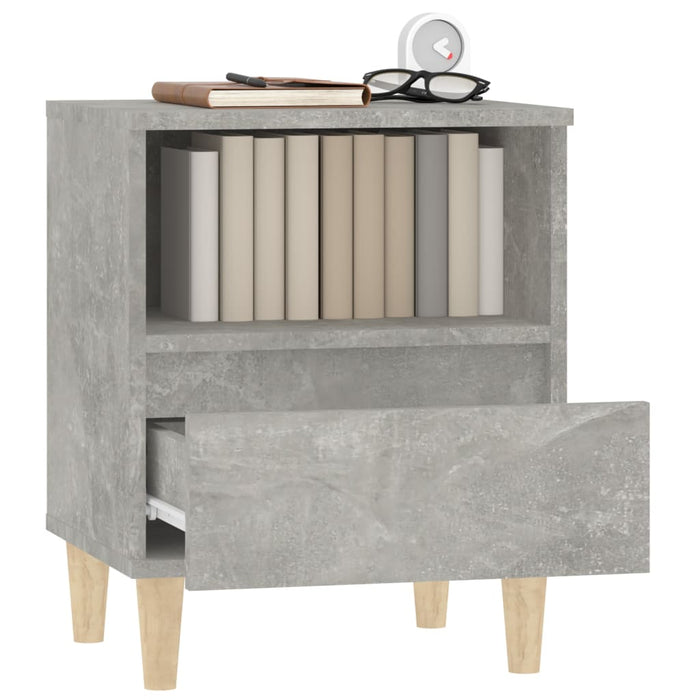 Comodini 2 pz Grigio Cemento 40x35x50 cm 821803