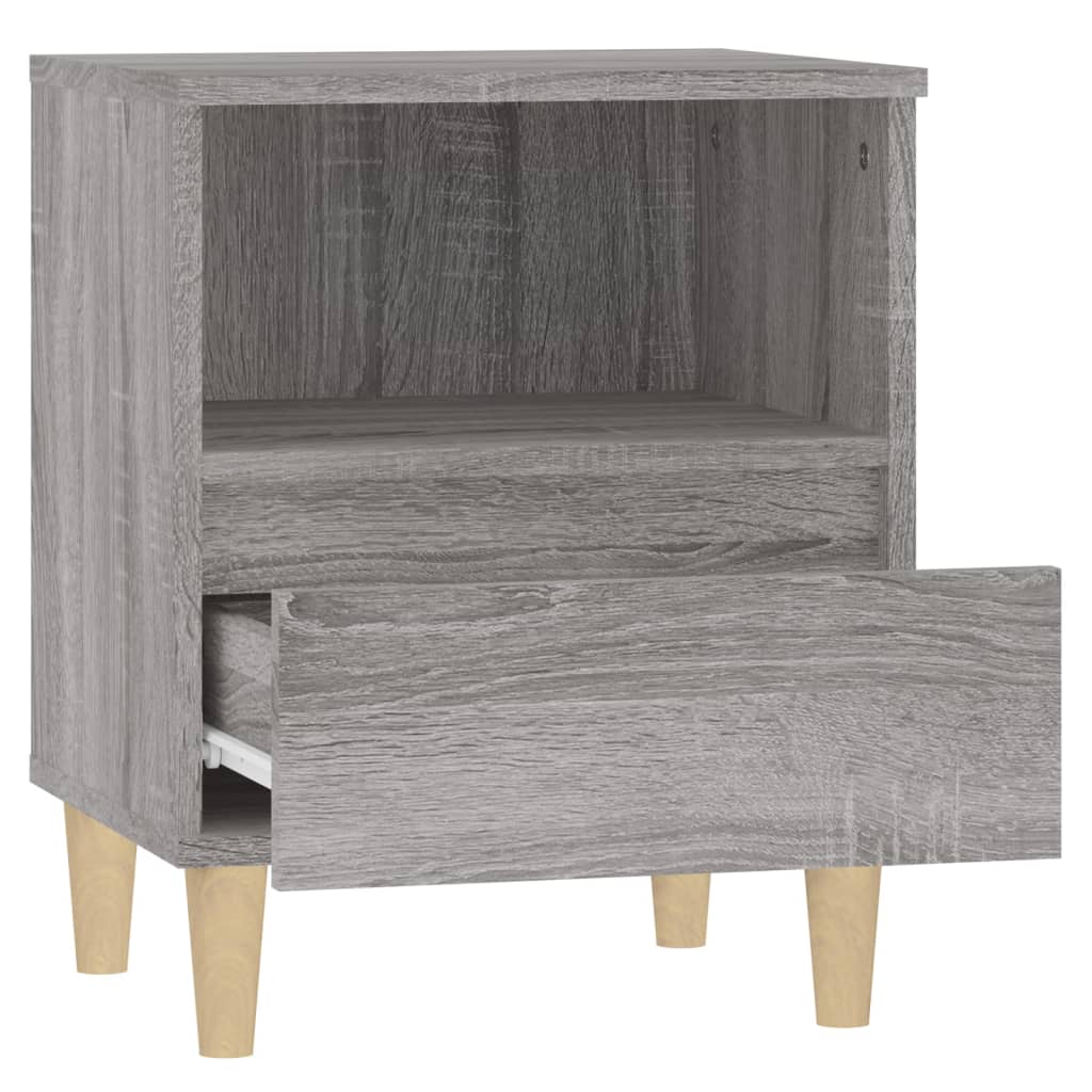 Comodino 2 pz-Set di 2 Tavolino da notte Grigio Sonoma 40x35x50 cm 800293