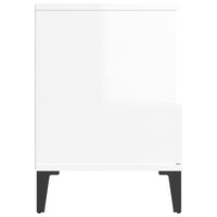 Comodini 2 pz in Bianco Lucido 40x35x50 cm 821815