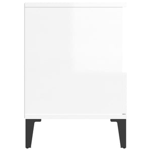 Comodini 2 pz in Bianco Lucido 40x35x50 cm 821815
