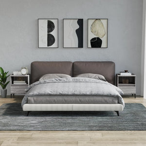 Comodino 2 pz Grigio Sonoma 40x35x50 cm 821823